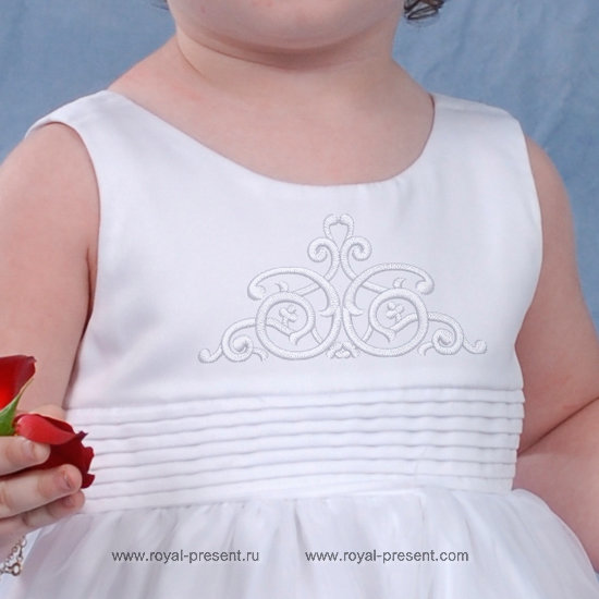 Heirloom christening embroidery design 5 sizes Royal Present