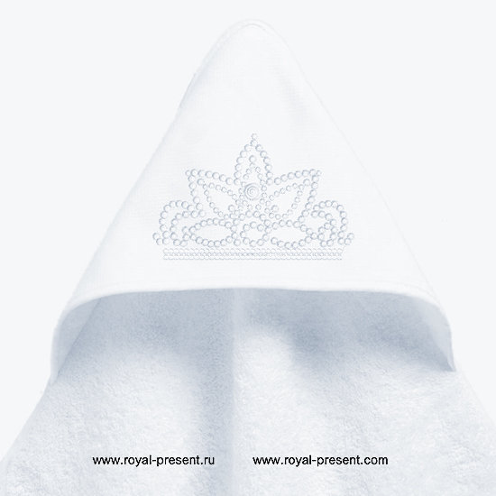Princess Tiara Crown Machine Embroidery Design - 4 sizes