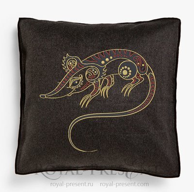 Rat Machine Embroidery Design Chinese horoscope animal sign