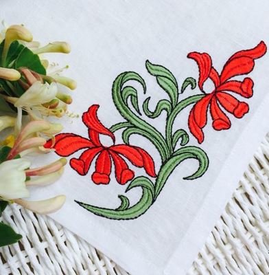 Orchids embroidery designs