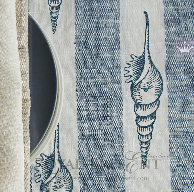 Bluework seashell Machine Embroidery Design