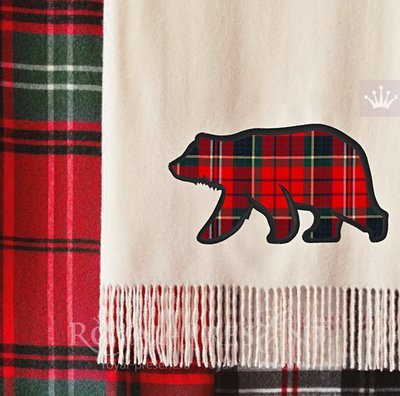 Applique Machine Embroidery Design Wild Bear - 4 sizes