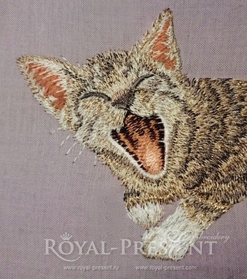 Machine Embroidery Design Pocket Cat