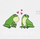 Free Frogs Machine Embroidery Design - 2 sizes