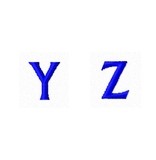 Tiny Capital Letters Y Z for Monograms embroidery designs