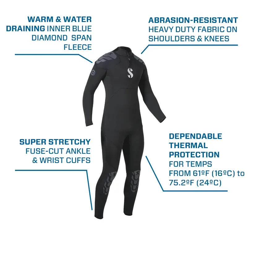 Scubapro Everflex YULEX Steamer 3/2mm Mens