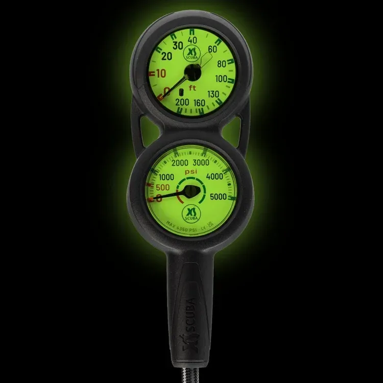 XS Scuba QuikVu 3 Gauge Console (Pressure, Depth, &amp; Compass)