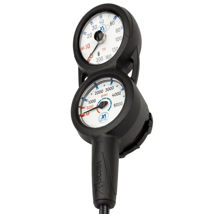 XS Scuba QuikVu 3 Gauge Console (Pressure, Depth, &amp; Compass)
