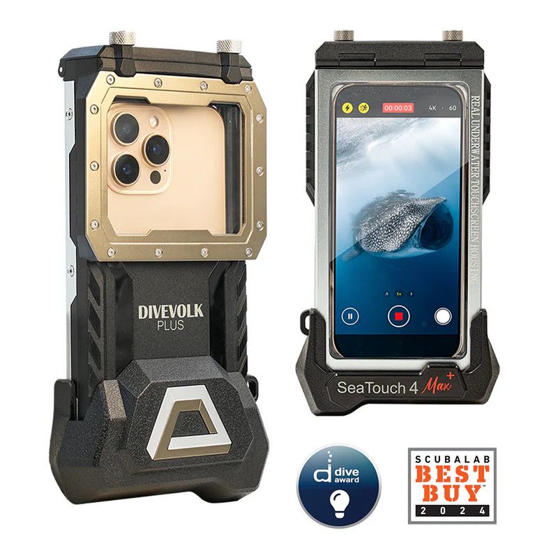 Divevolk SeaTouch 4 Max Plus Underwater Housing, Color: Black