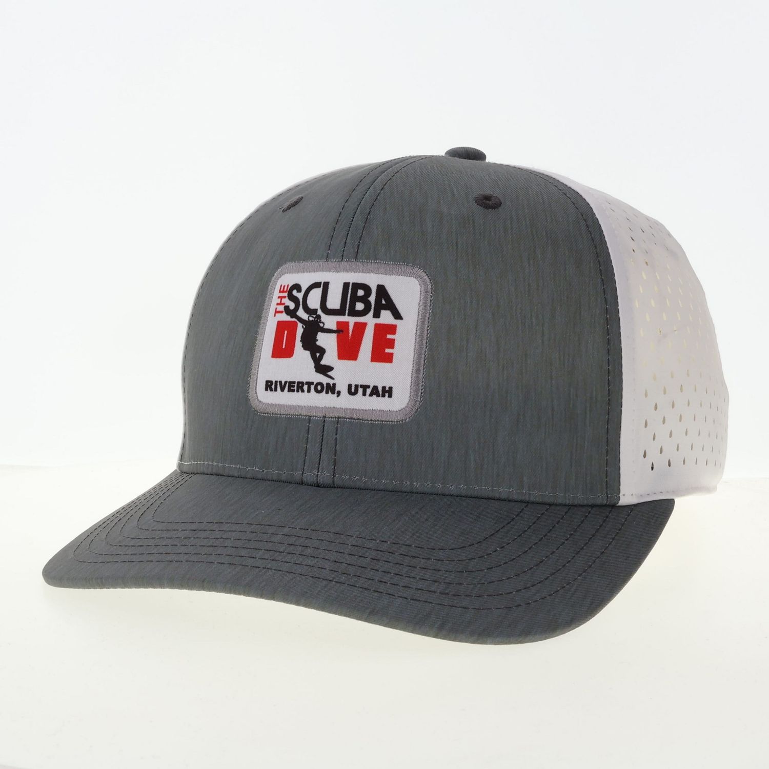 The Scuba Dive Hat (Classic Rectangle Logo) Dark Grey/White