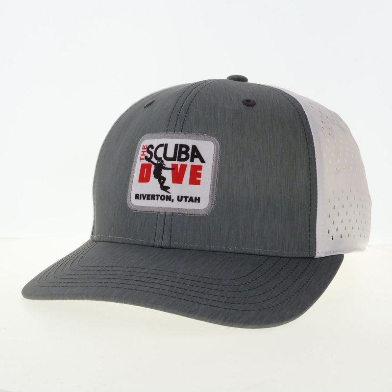 The Scuba Dive Hat (Classic Rectangle Logo) Dark Grey/White