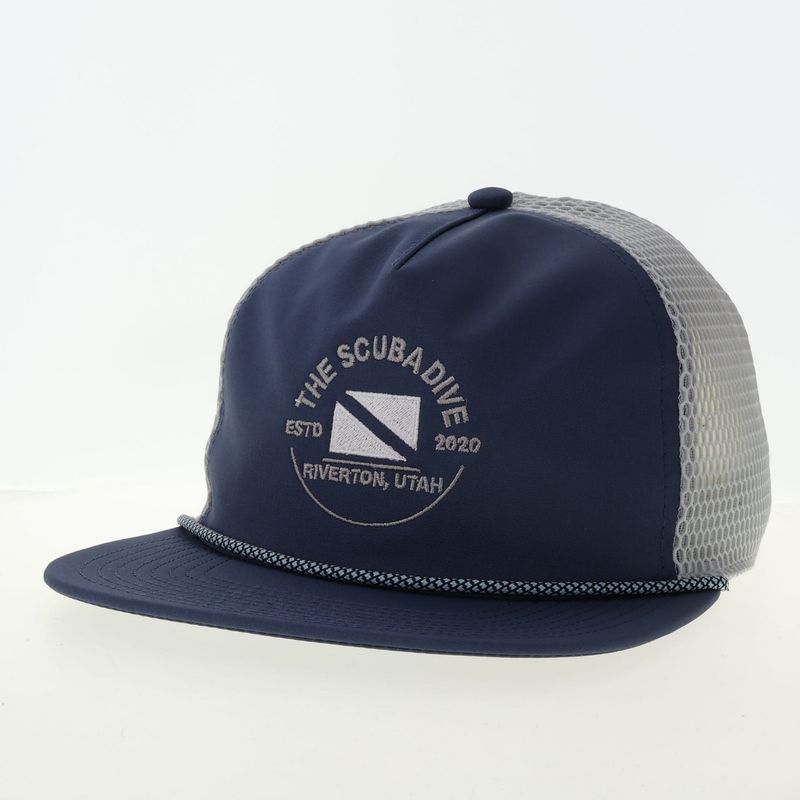 The Scuba Dive Hat (Established 2020 Logo) Sea Blue w/ Rope