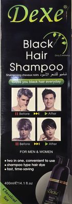 dexe black hair shampoo