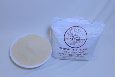 pure100% brown teff ቀይ ጤፍ ቀይሕ ጣፍ 5kg