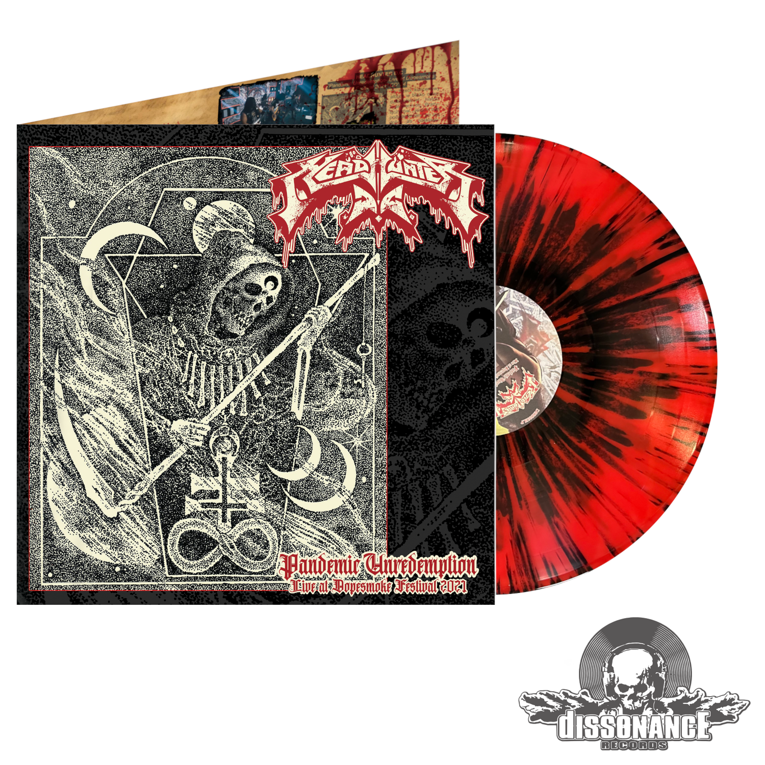 HEADHUNTER D.C .– „Pandemic Unredemption – Live at Dopesmoke Festival 2021” LP 12" (Blood Red/Heavy Black Splatter)