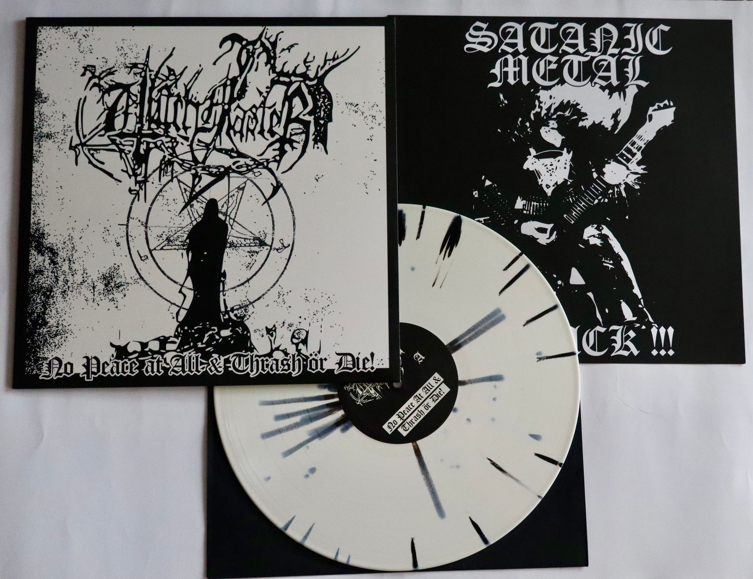 WITCHMASTER – No Peace At All &amp; Thrash Ör Die! (WHITE/BLACK) LP