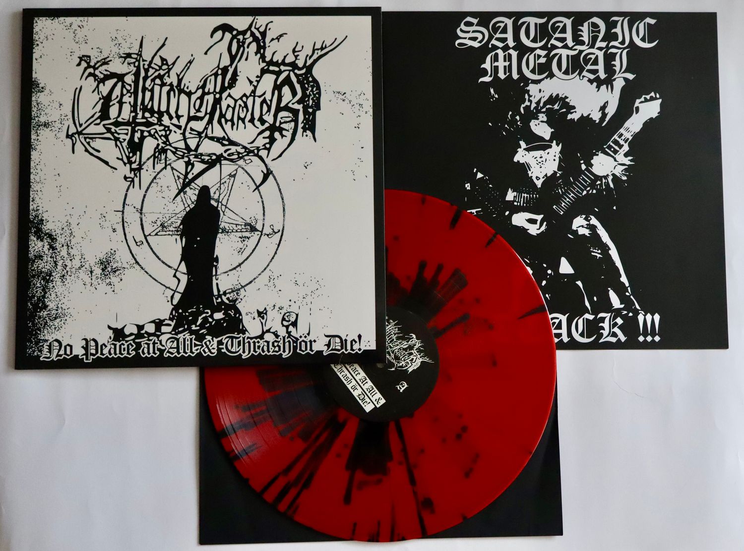 WITCHMASTER – No Peace At All &amp; Thrash Ör Die! (RED/BLACK) LP