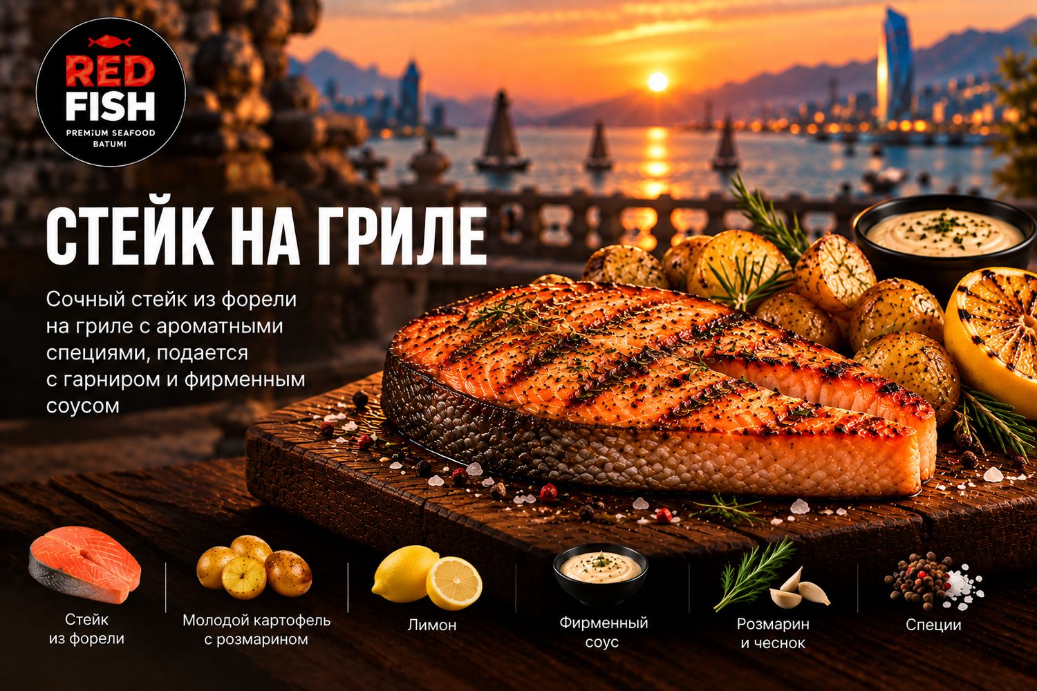 Стейк лосося