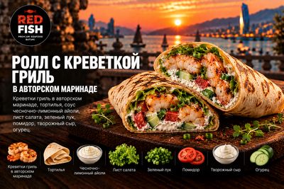 Ролл с креветкой