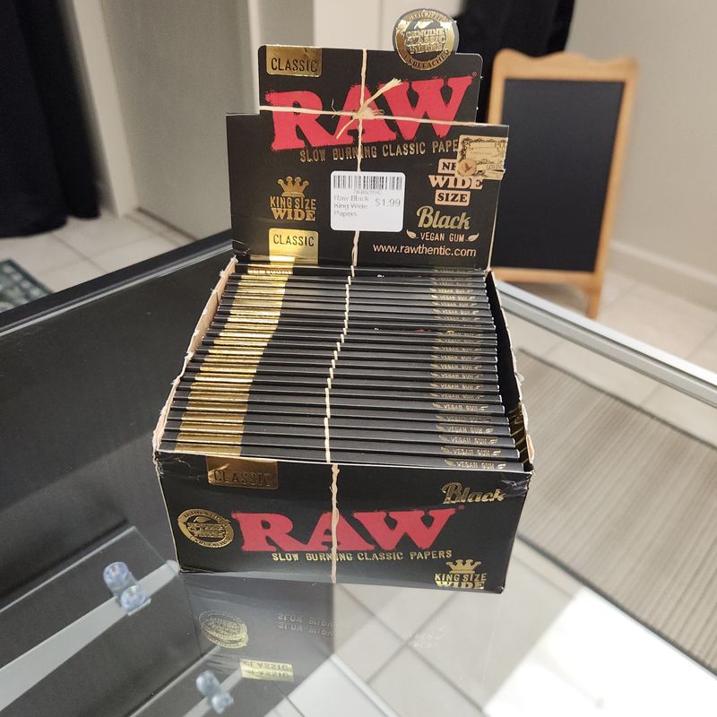 Raw Black King Wide Papers