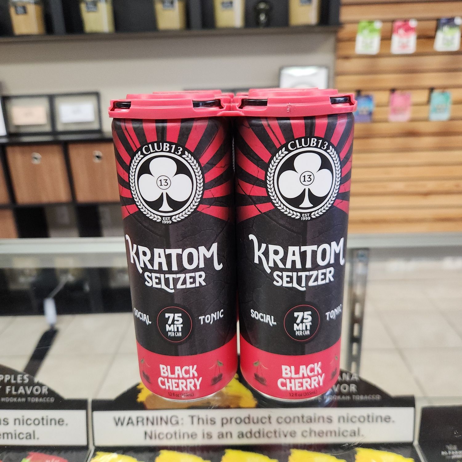 Club 13 Kratom Seltzer - Black Cherry