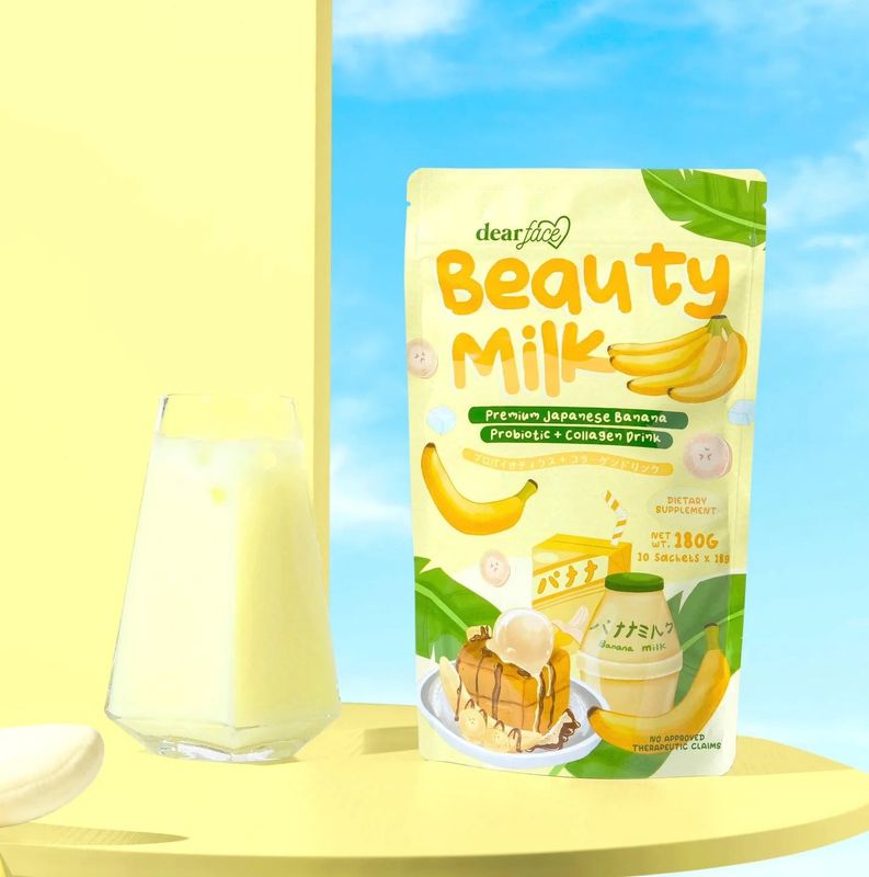 Dear Face Beauty Milk Banana 180g, 10 sachets x 18g