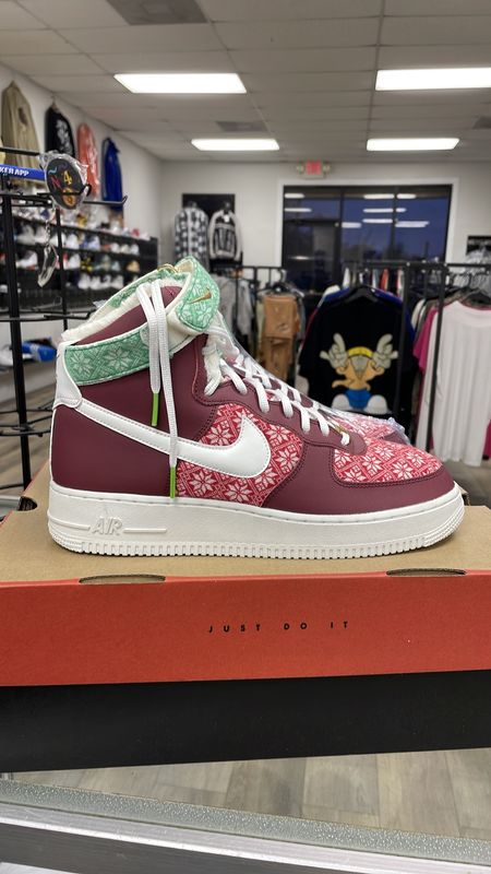 Christmas Air Force ones size 10 REPLACEMENT BOX NEW