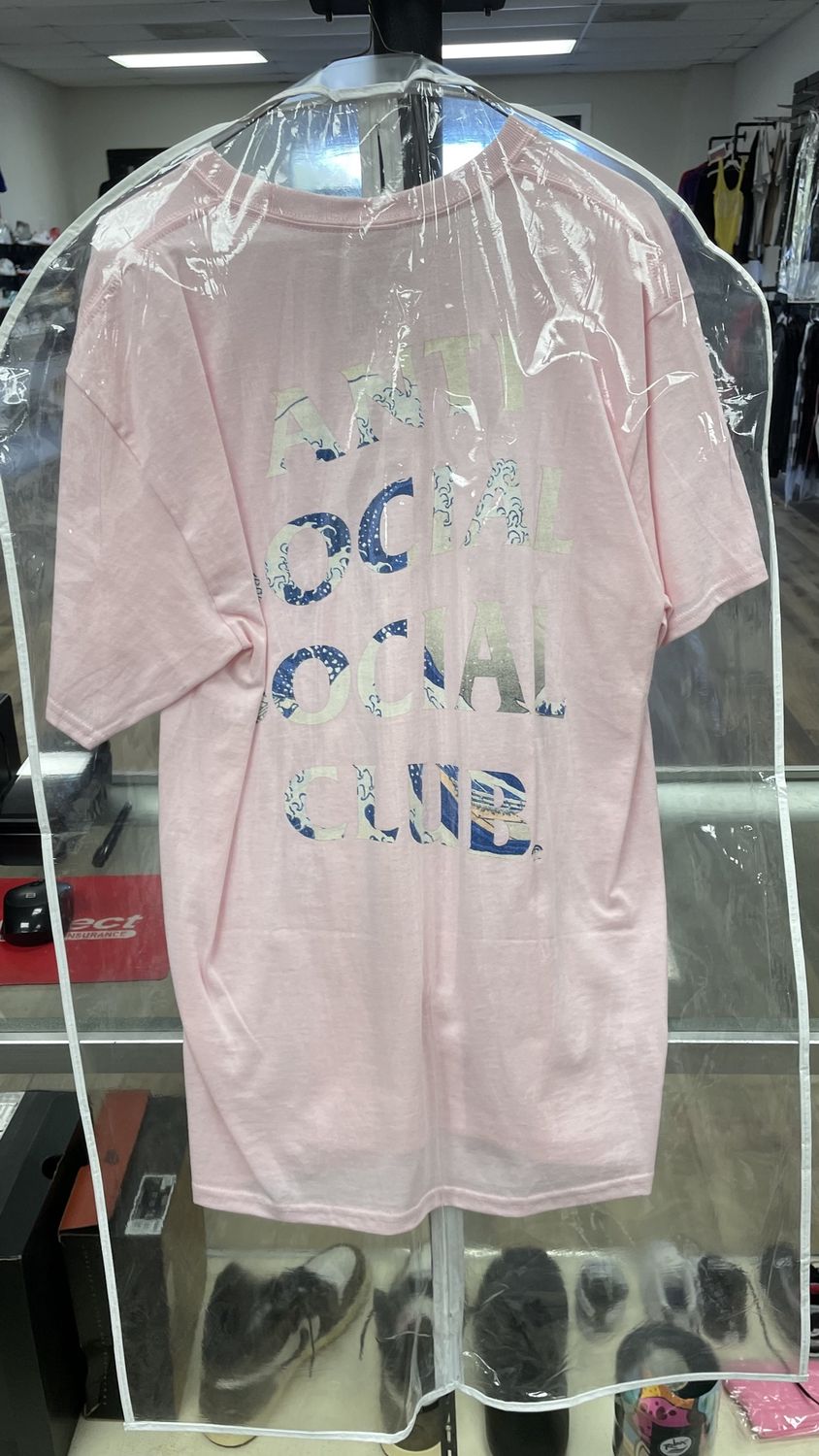 PINK antisocial LARGE T-shirt