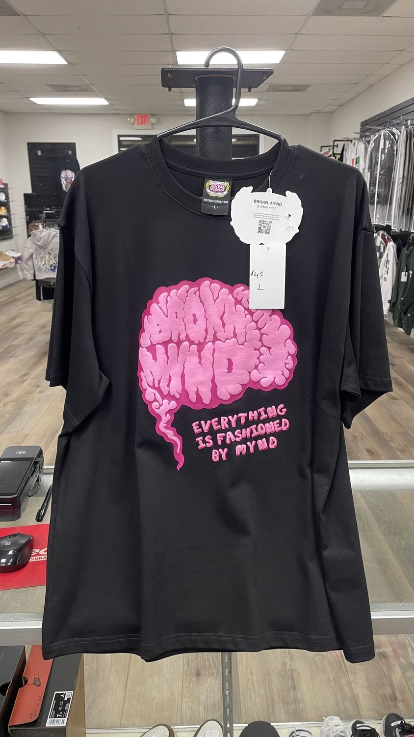 BROKEN MYND T-SHIRT BLK AND PINK