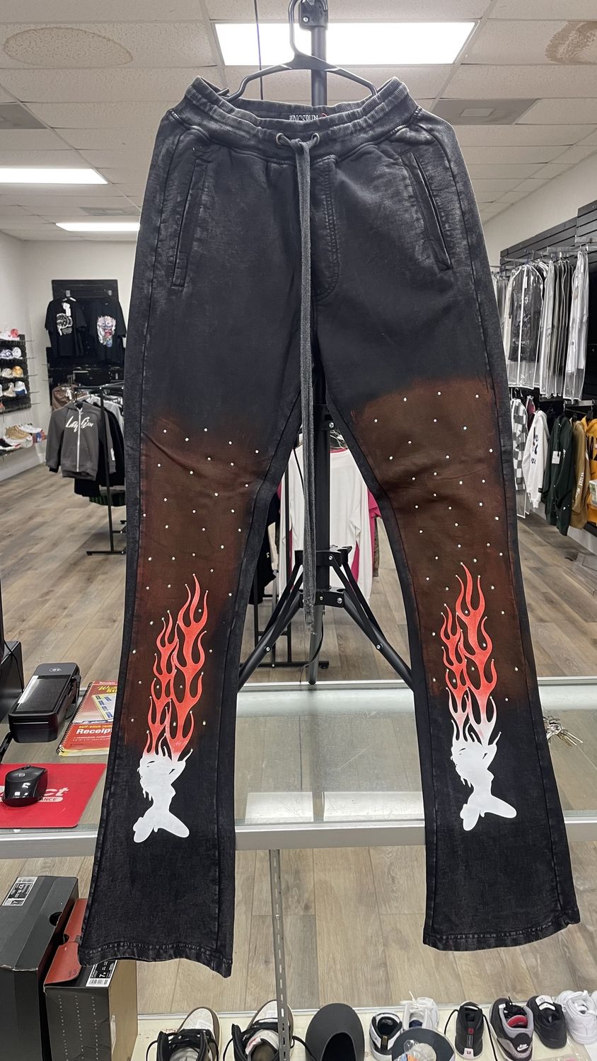 WAVY BABY SWEAT PANTS BLACK