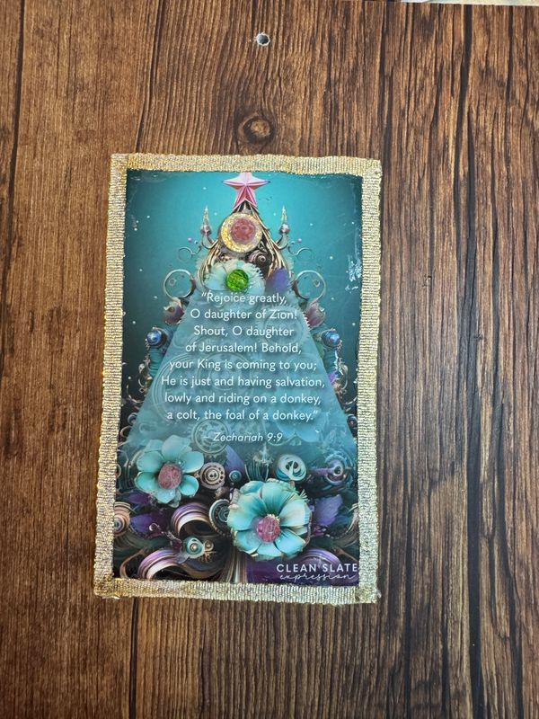 Scripture Card Christmas - Zechariah 9:9