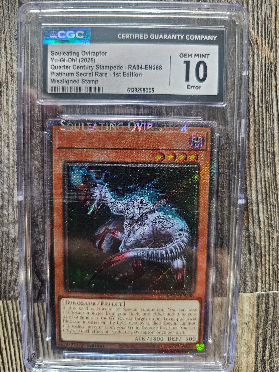 CGC gem mint 10, Souleating Oviraptor (PSR error)