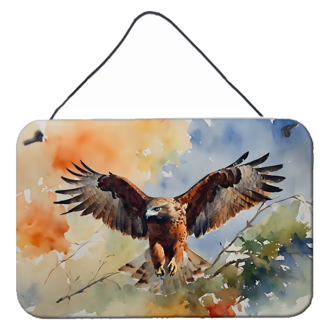 Hawk Wall Hanging Metal Sign 8x12 �C Multicolor