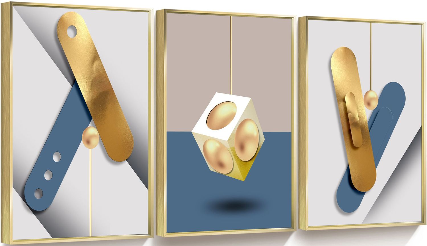 3-Panel Impressionism Canvas Wall Art for Home D��cor �C 12x16