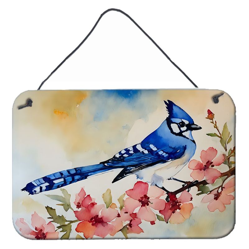 Blue Jay Wall Hanging Metal Sign 8x12 �C Multicolor