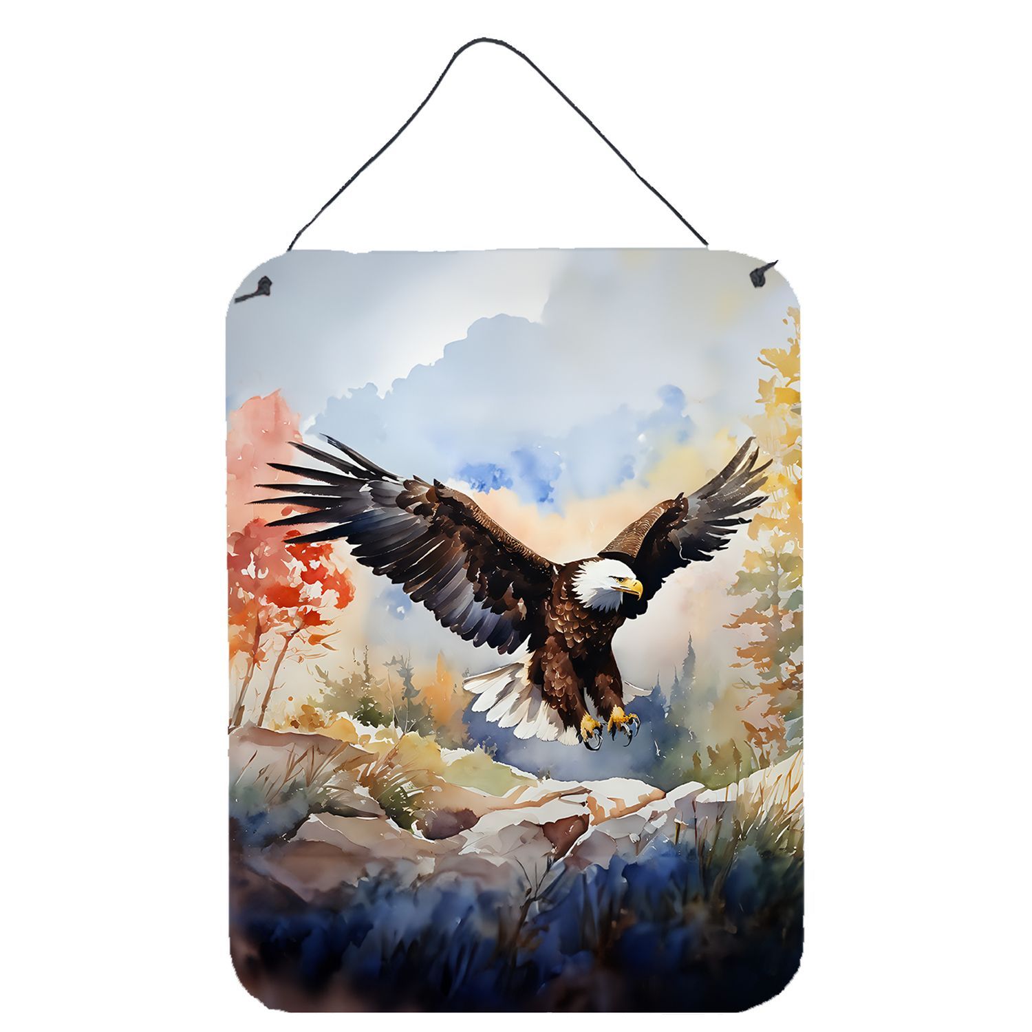 Eagle Wall Hanging Metal Sign 12x16 �C Multicolor
