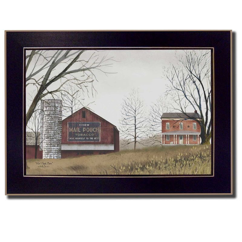 Mail Pouch Barn by Billy Jacobs, Framed Wall Art Poster �C Black