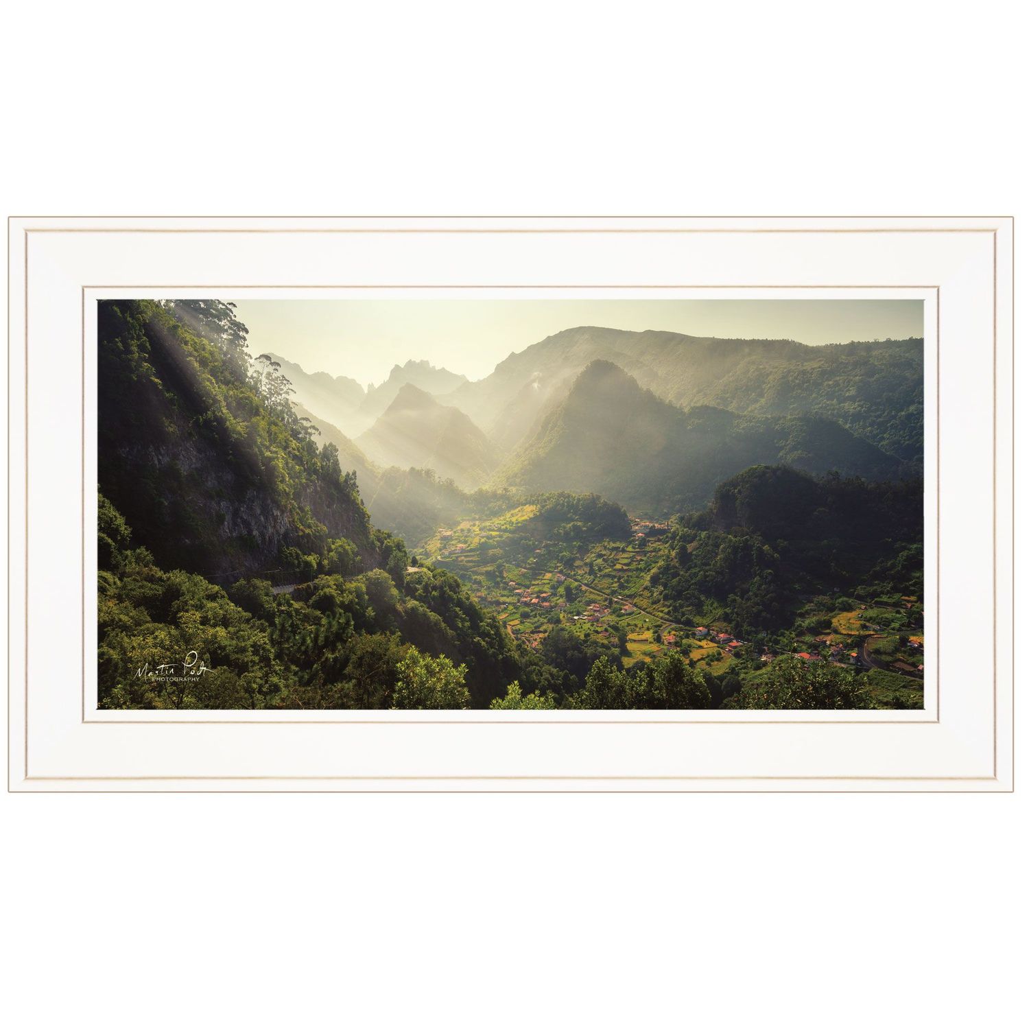 Land of the Hobbits by Martin Podt, Framed Wall Print �C White