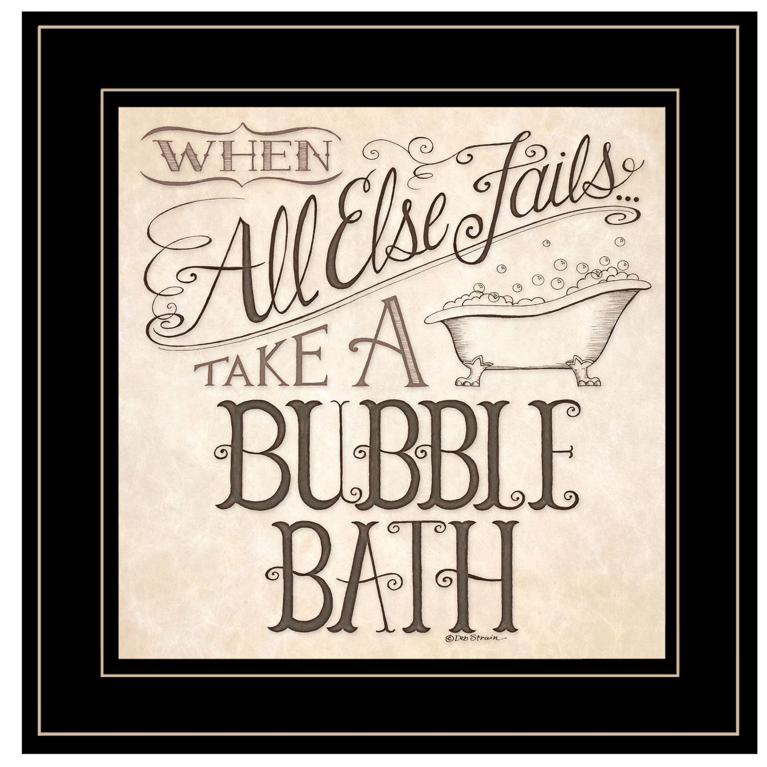 When All Else Fails by Deb Strain, Ready-to-Hang Framed Print �C Black