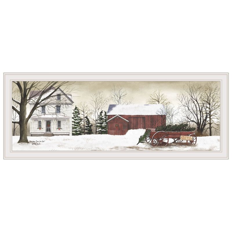 Christmas Trees for Sale by Billy Jacobs, Framed Print �C White