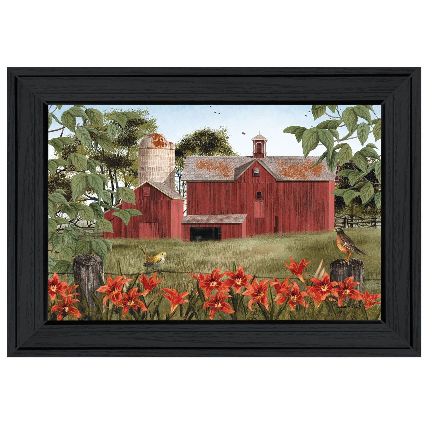 Summer Days by Billy Jacobs, Ready-to-Hang Framed Print �C Black