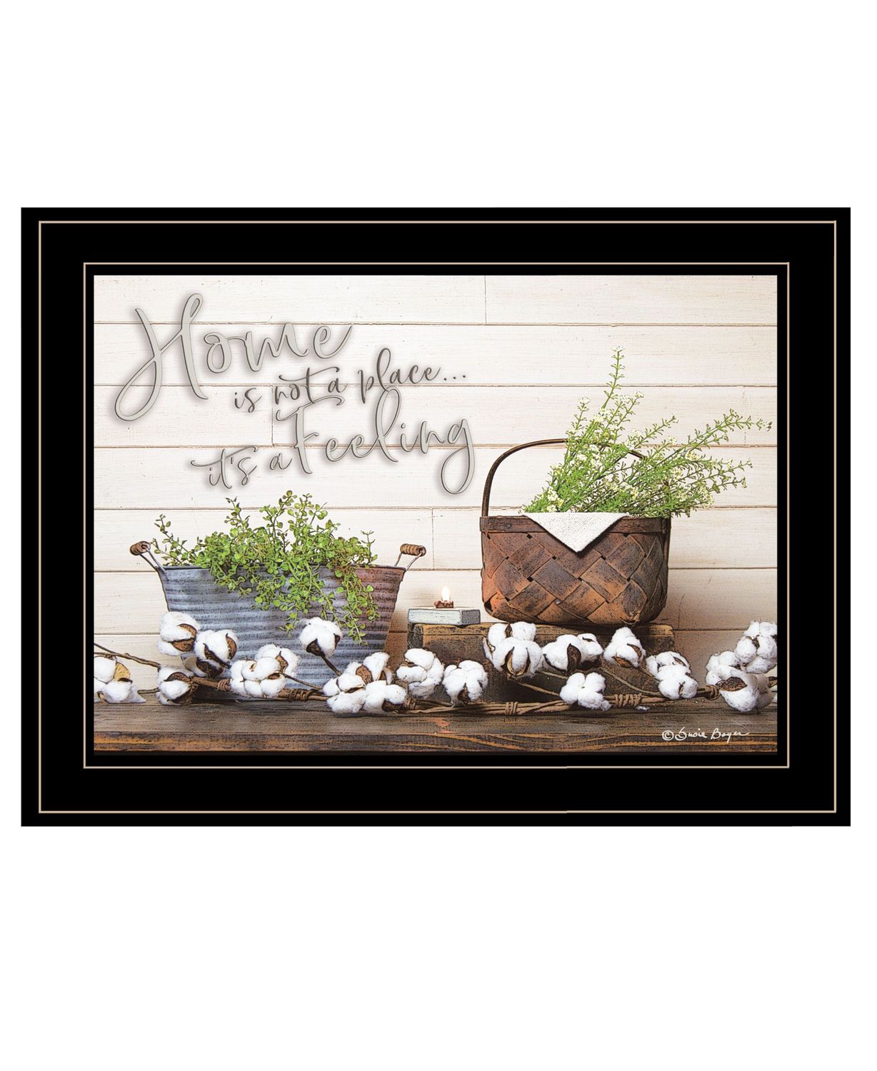 Home Is Not a Place by Susan Boyer, Framed Print �C Black