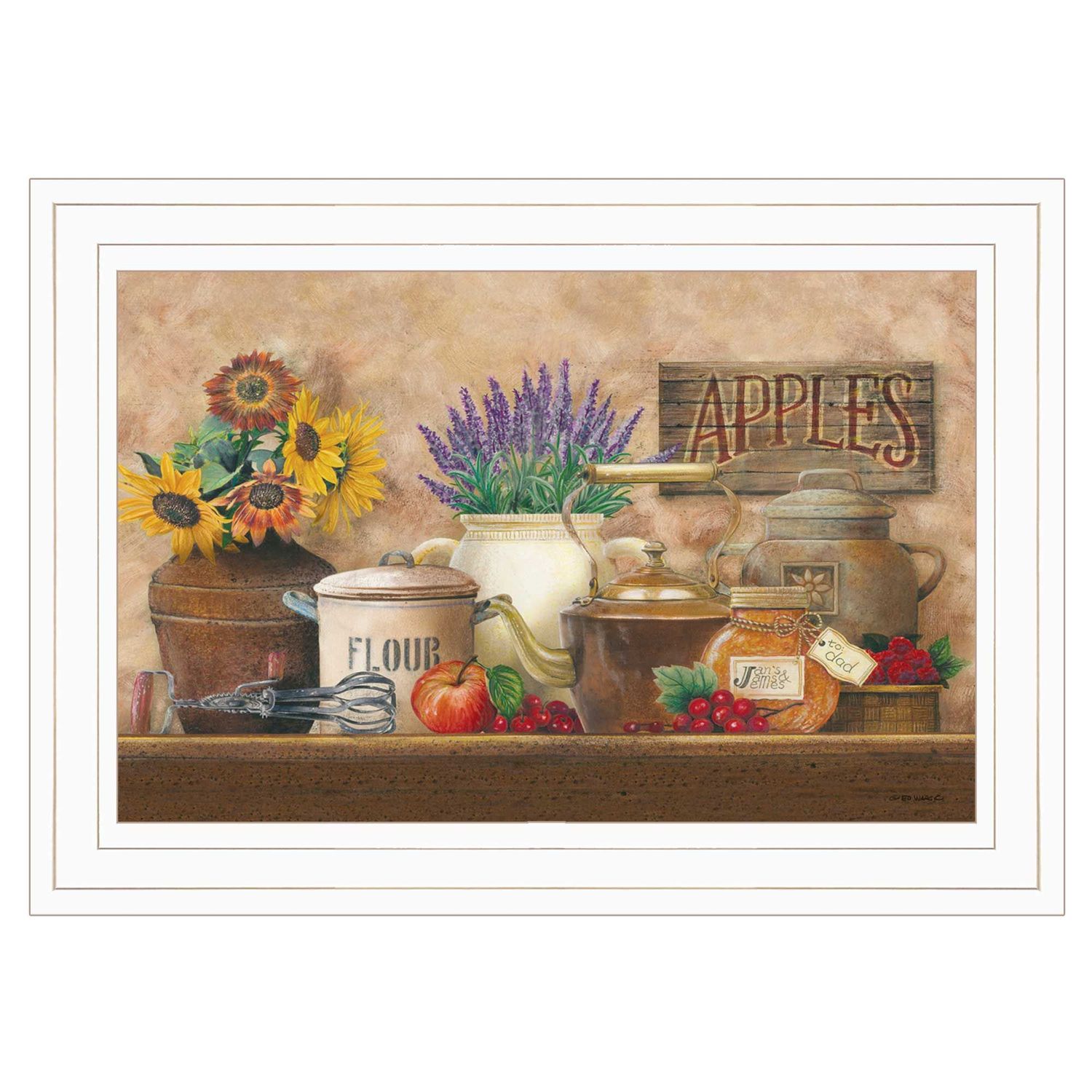 Antique Kitchen by Ed Wargo, Ready-to-Hang Framed Print �C White