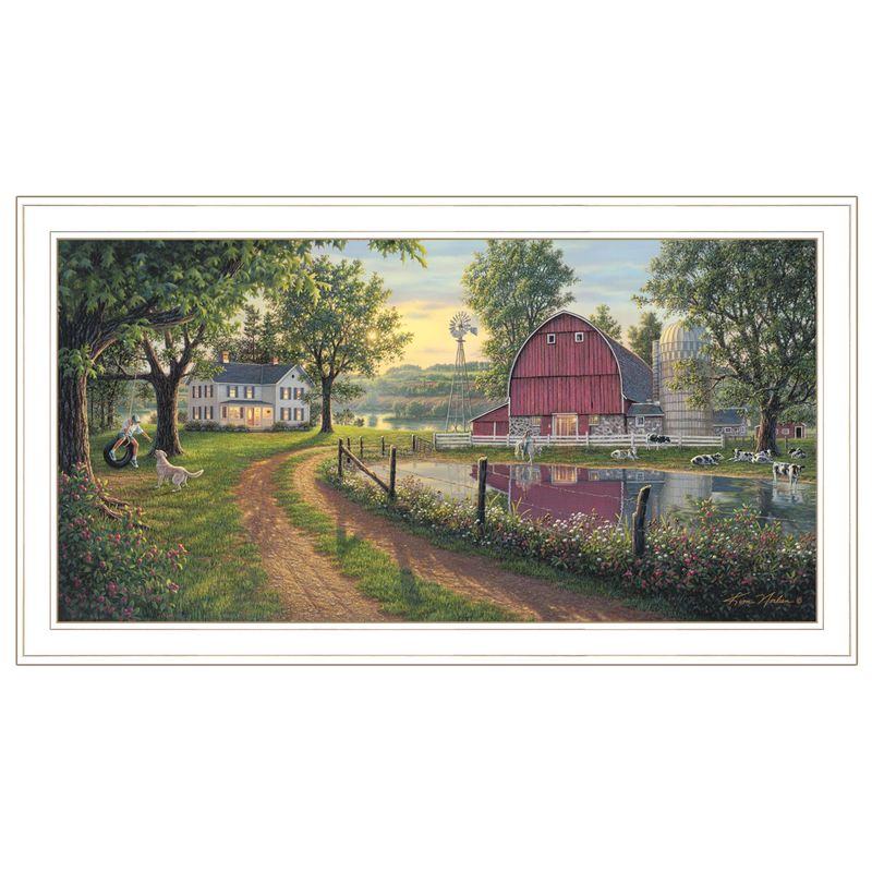 The Road Home by Kim Norlien, Ready-to-Hang Framed Print �C White