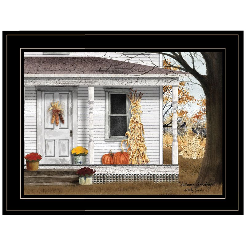 Autumn Greetings by Billy Jacobs, Framed Print �C Black