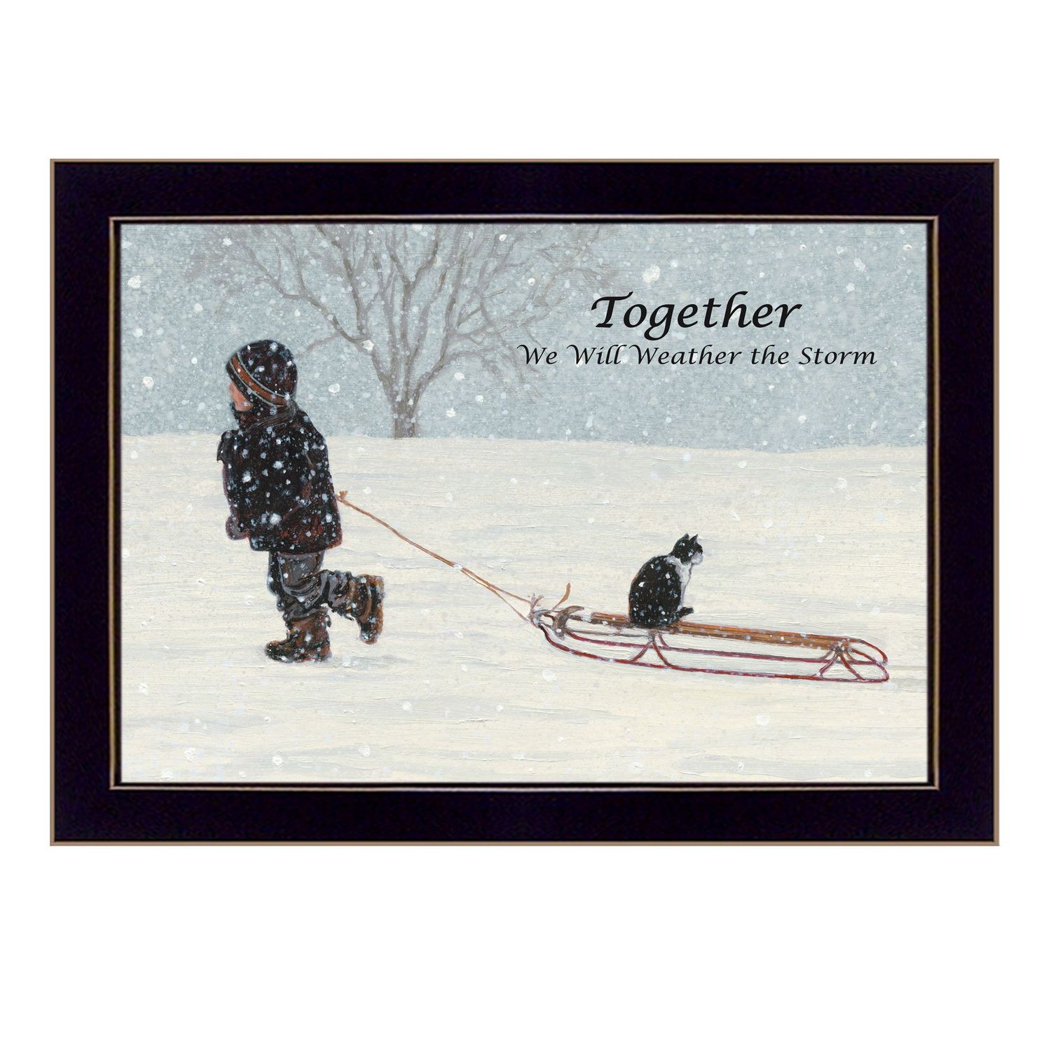 Together by Bonnie Mohr, Framed Wall Art Poster �C Black