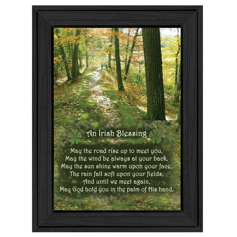 Irish Blessing by Trendy Decor 4U, Framed Wall Art Poster �C Black