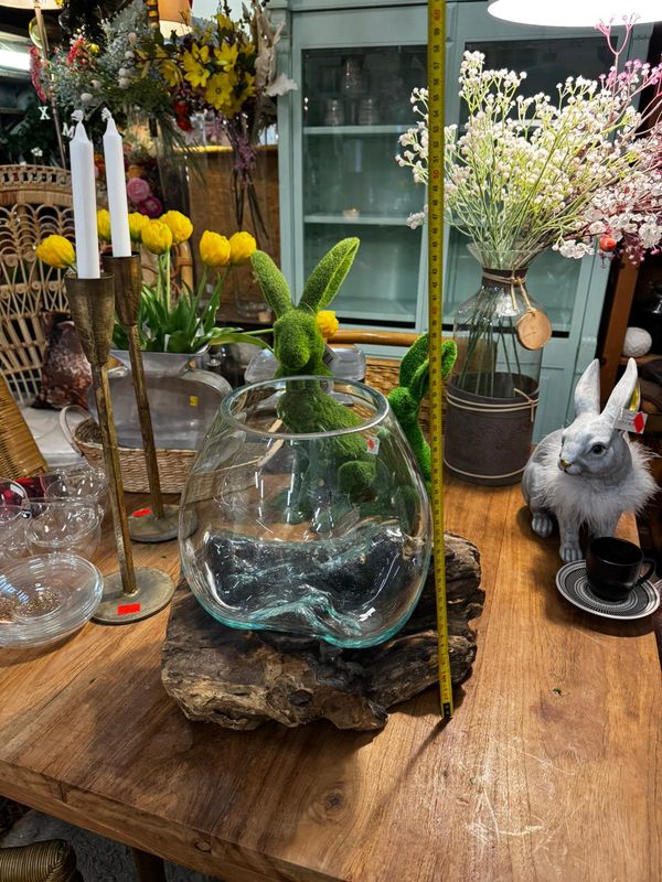 Wazon osadzony na korzeniu