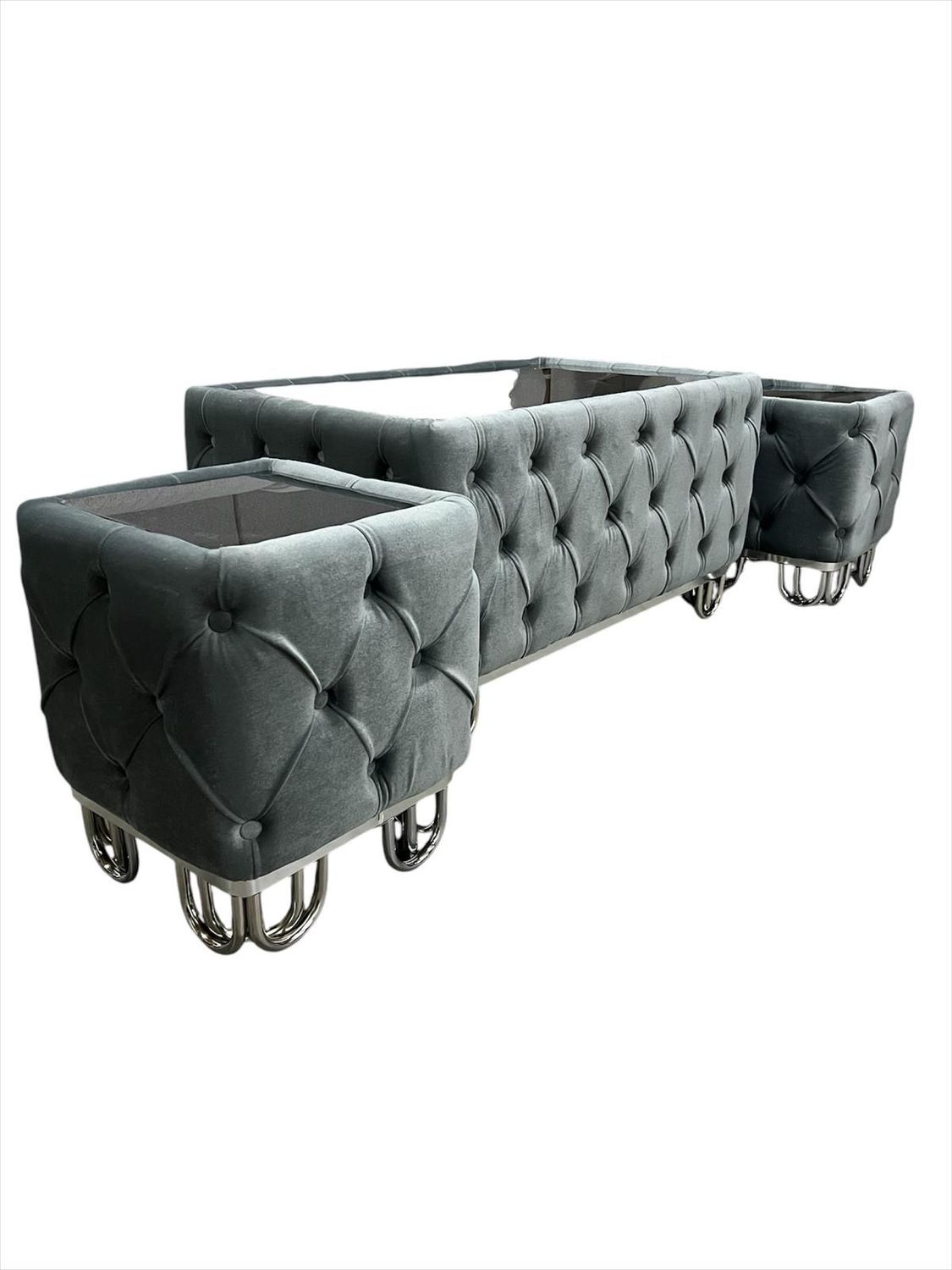 AVIVA COFFEE TABLE SETS GREY, CREAM &amp; BLACK