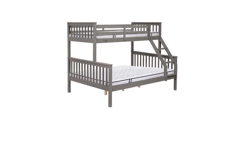 Solid Pine Tripple Bunk Bed Grey